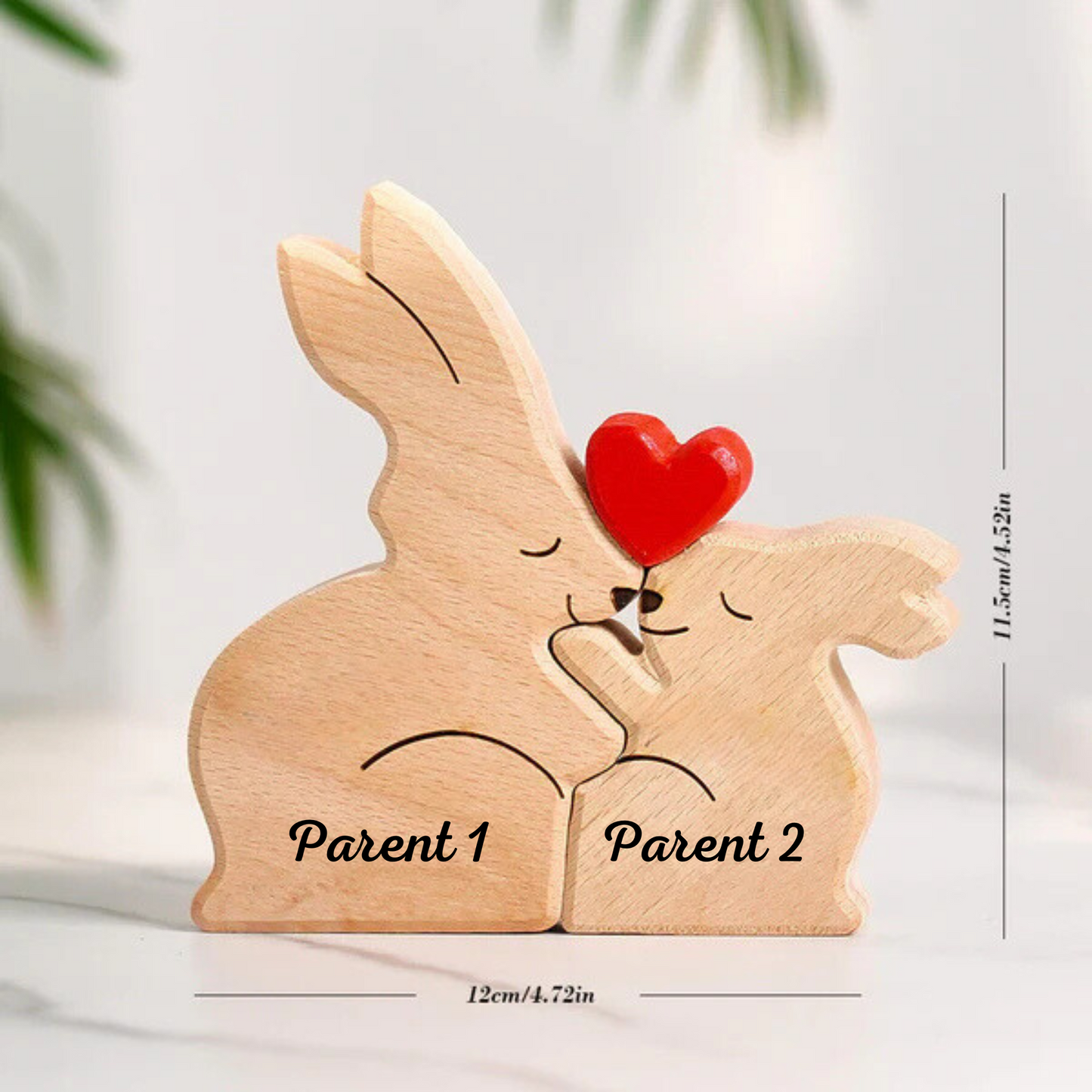 Puzzle Lapin en bois personnalisé