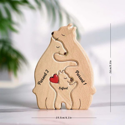 Puzzle Ours en bois personnalisé