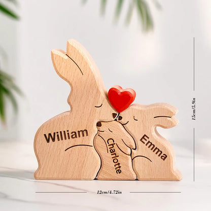 Puzzle Lapin en bois personnalisé