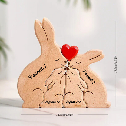 Puzzle Lapin en bois personnalisé