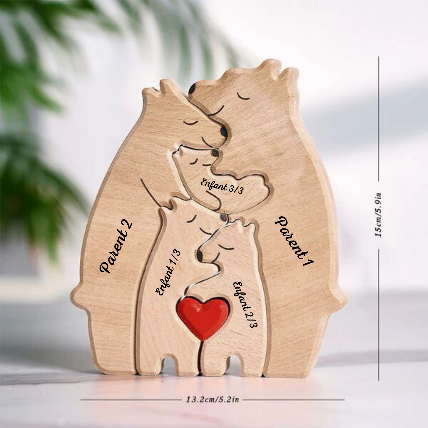 Puzzle Ours en bois personnalisé