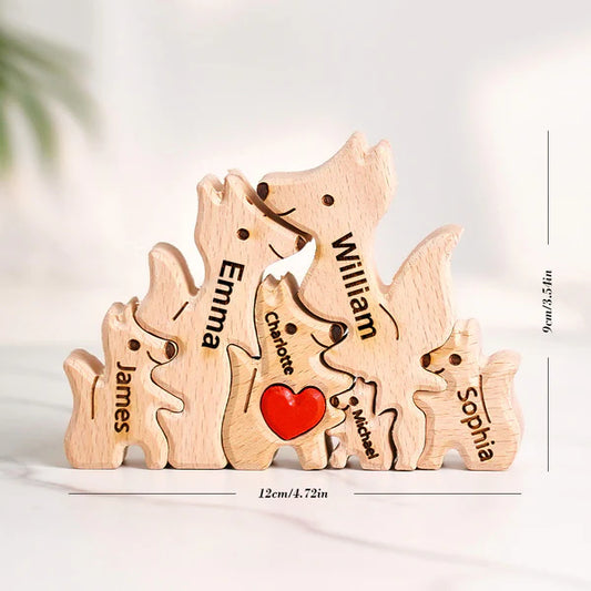 Puzzle Renard en bois personnalisé