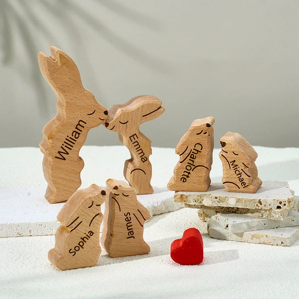 Puzzle Lapin en bois personnalisé