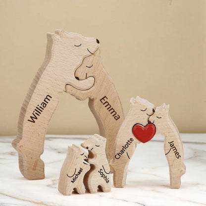 Puzzle Ours en bois personnalisé