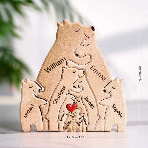 Puzzle Ours en bois personnalisé